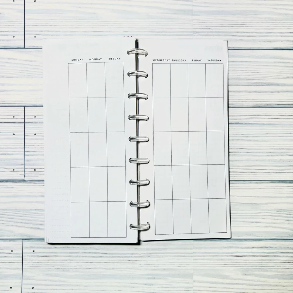 Skinny classic Happy Planner Inserts monthly Layout